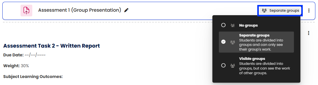 Moodle - Edit Mode - Group Quick Settings